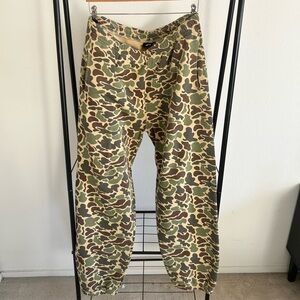 Stüssy Camo Sweatpants Joggers Green Brown Duck Camo XL Made in Portugal